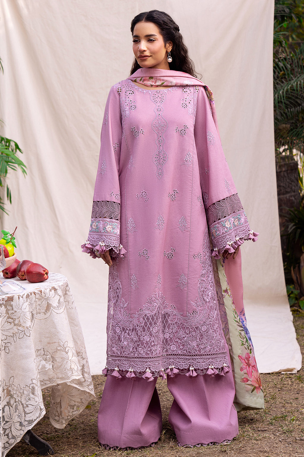 3 PIECE EMBROIDERED LAWN - SUHER (Premium Lawn)