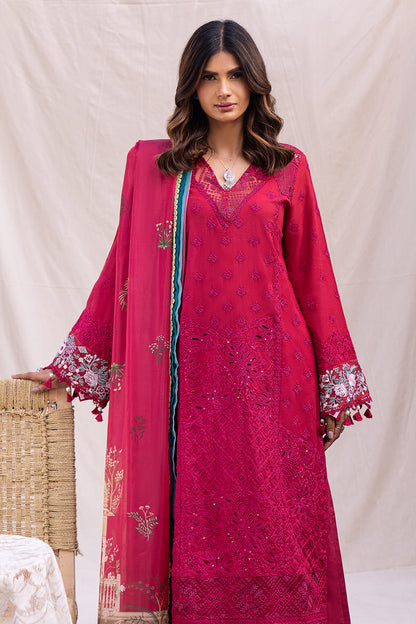 3 PIECE EMBROIDERED LAWN - NAZ (Premium Lawn)