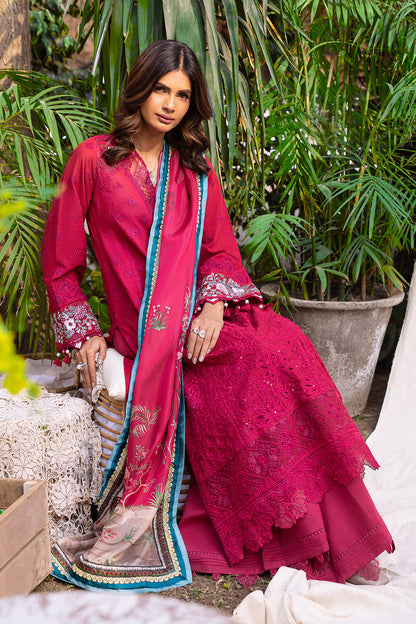 3 PIECE EMBROIDERED LAWN - NAZ (Premium Lawn)