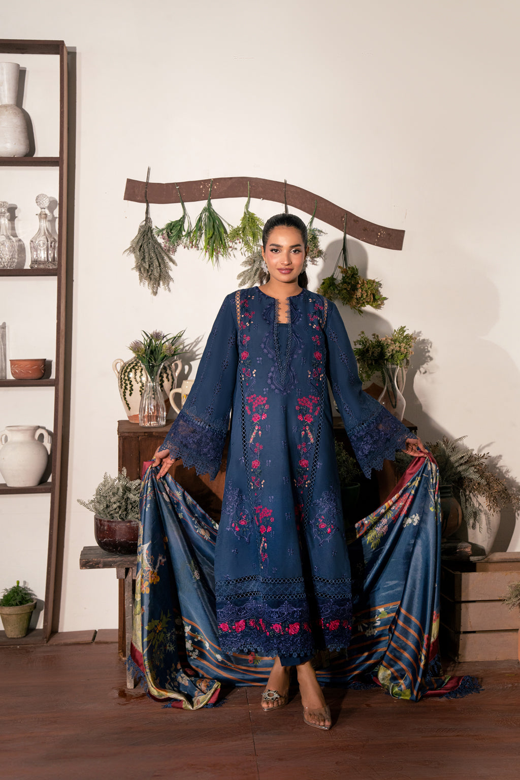 3 PIECE EMBROIDERED LAWN - AISEL (Luxury Lawn)