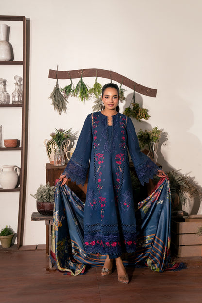 3 PIECE EMBROIDERED LAWN - AISEL (Luxury Lawn)