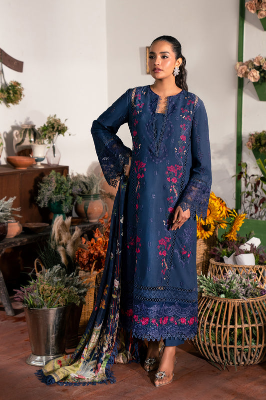 3 PIECE EMBROIDERED LAWN - AISEL (Luxury Lawn)