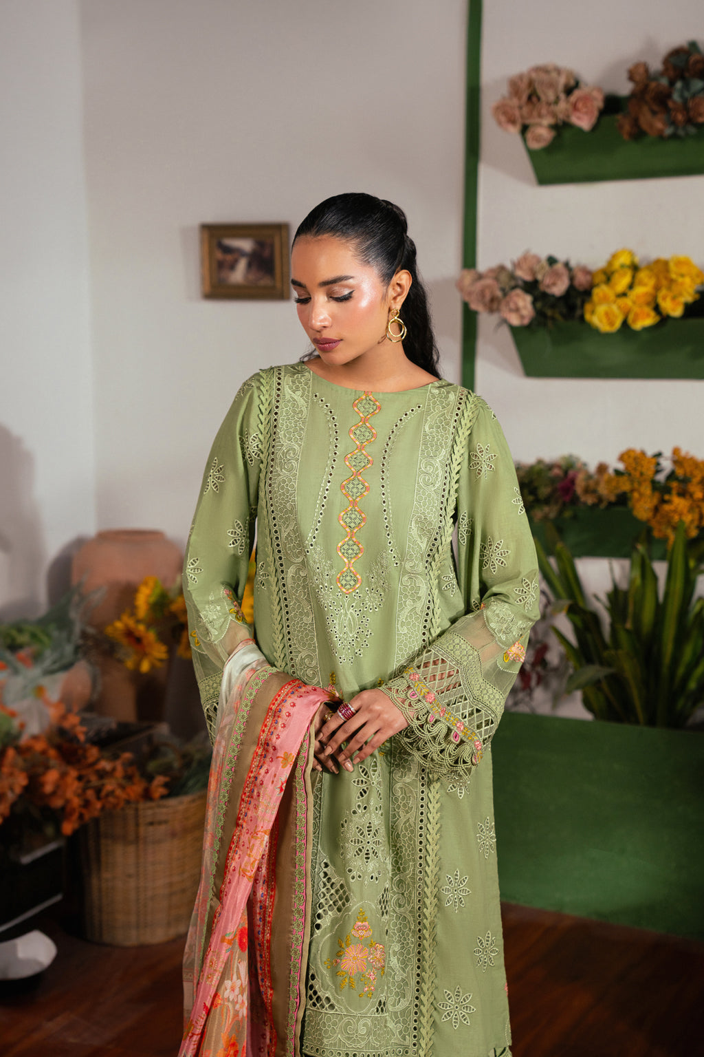 3 PIECE EMBROIDERED LAWN - NESMA (Luxury Lawn)