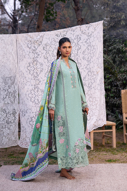 3 PIECE EMBROIDERED LAWN - NEESHA (Premium Lawn)