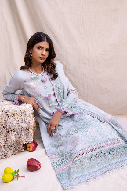 3 PIECE EMBROIDERED LAWN - RAHMA (Premium Lawn)