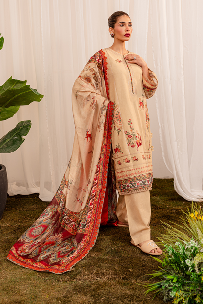 3 PIECE EMBROIDERED LAWN - RAIA (UNSTITCHED)