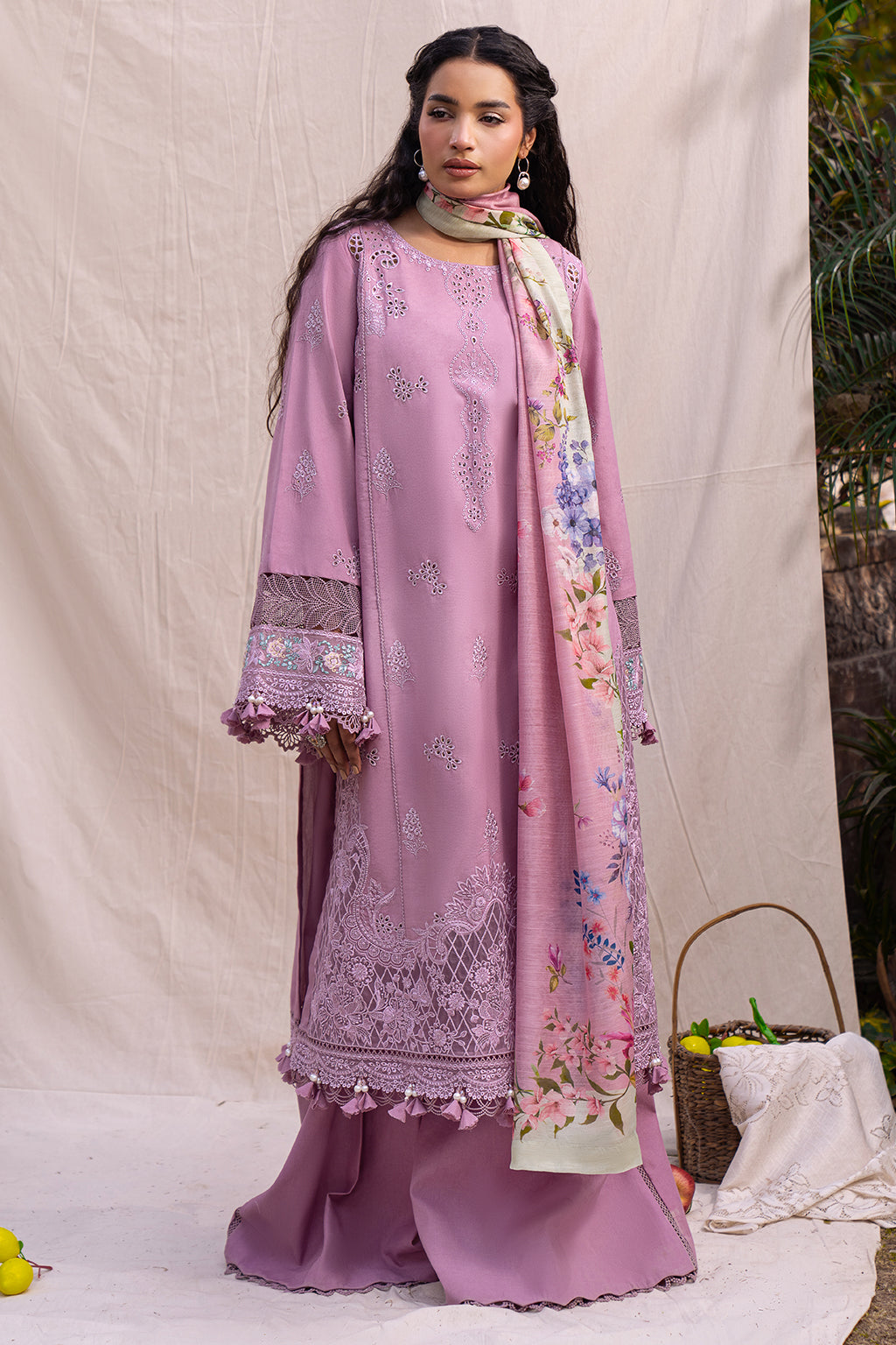 3 PIECE EMBROIDERED LAWN - SUHER (Premium Lawn)