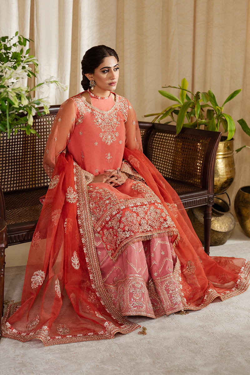 4 PIECE EMBROIDERED & HANDWORK ORGANZA - YASMIN (FESTIVE FORMAL)